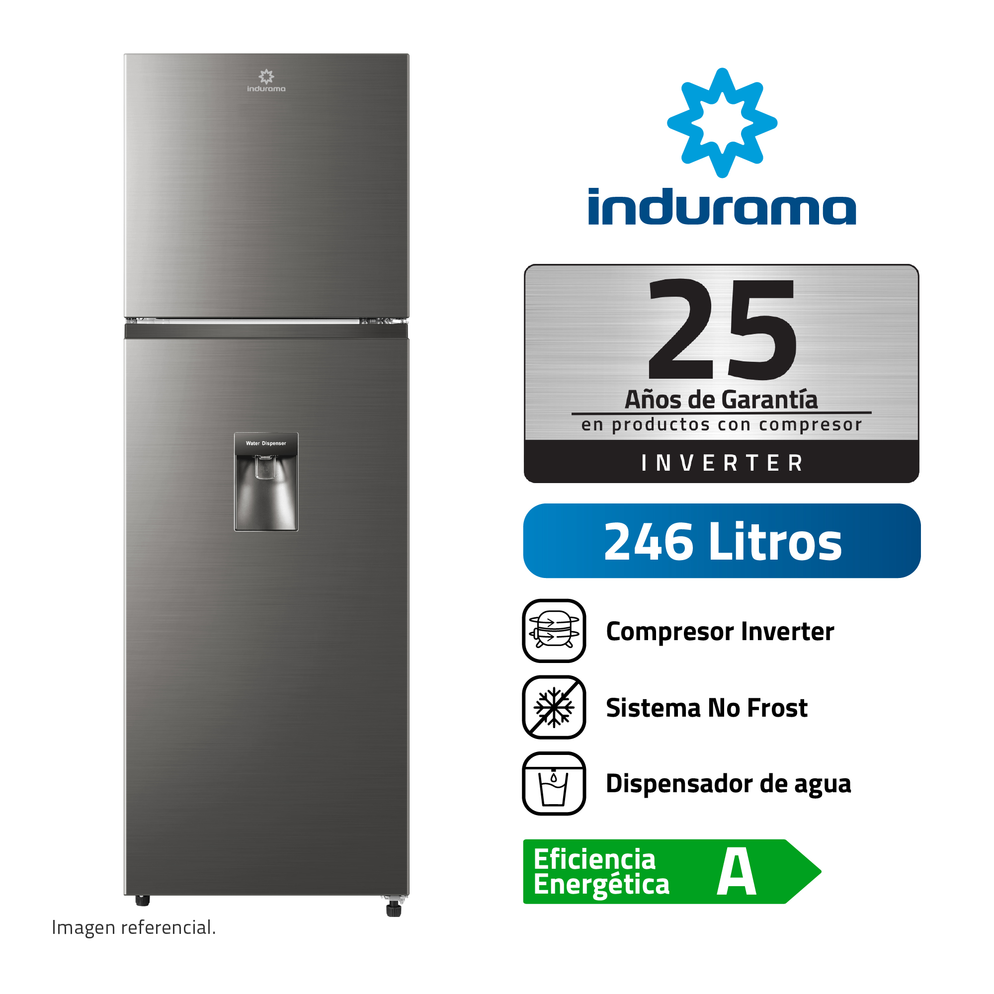 REFRIGERADORA TOP MOUNT | RI-389DI